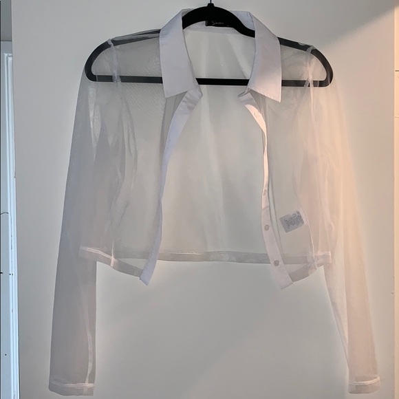 Clueless Sorella White Sheer Cover Up 